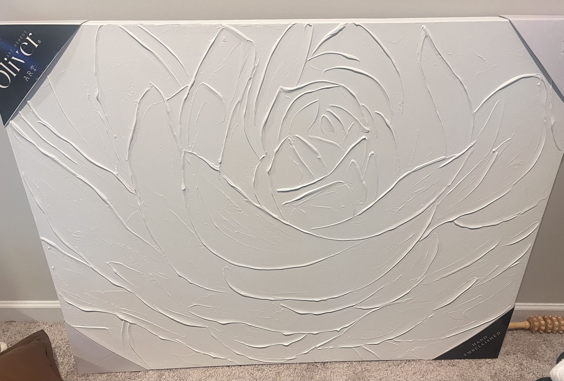 LWhite Abstract Wall Art