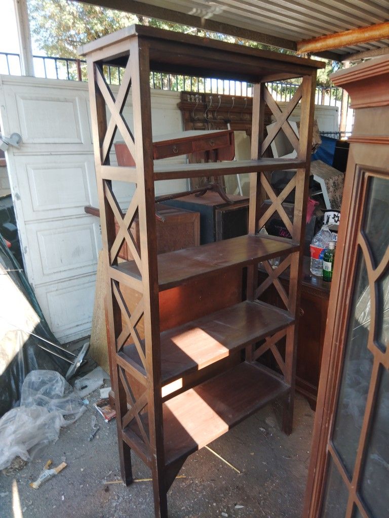 Mid-century Shelving Unit Really Cool Criss Cross Pattern