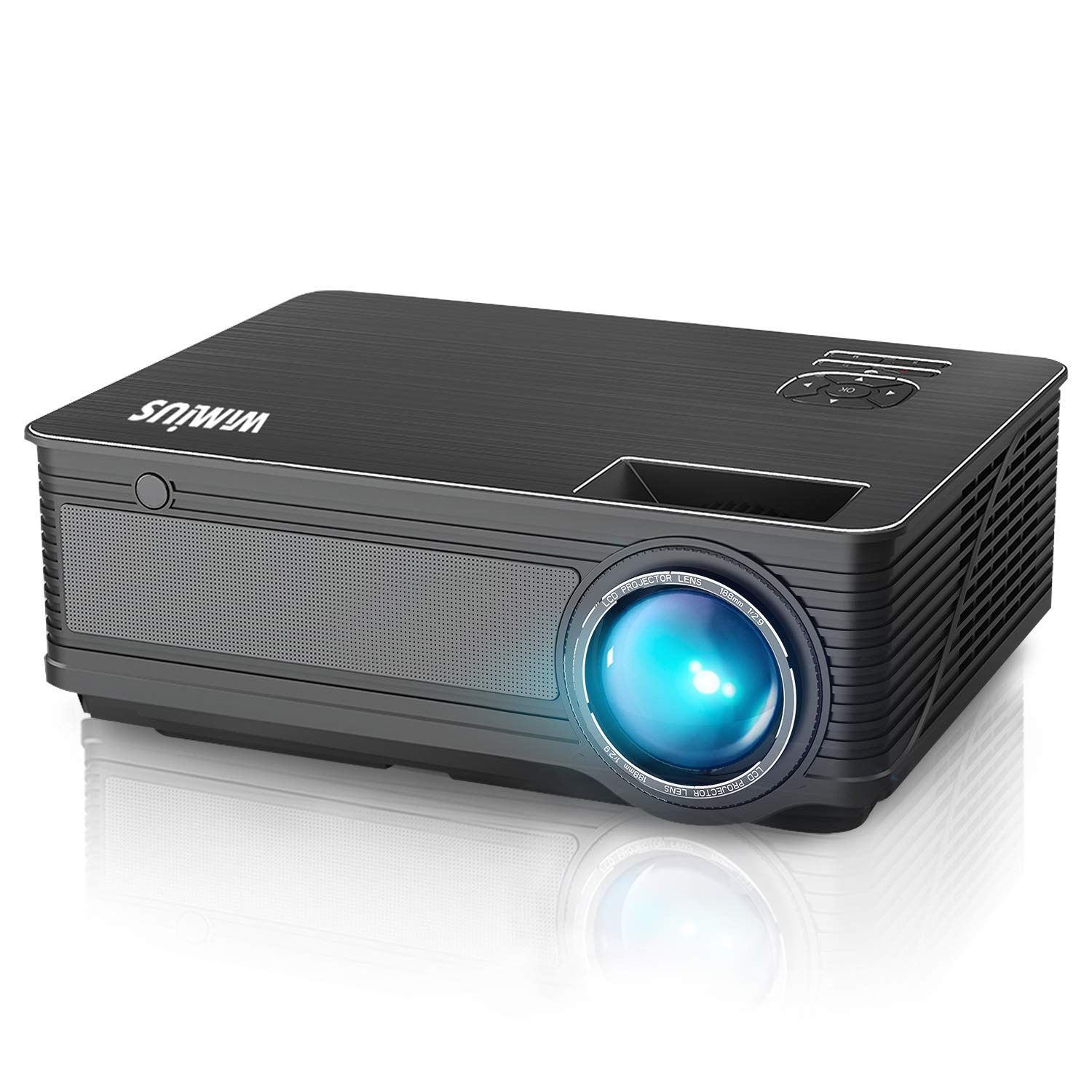 New Projector, WiMiUS P18 Upgraded 4200 Lumens LED Projector Support 1080P 200" Display 50,000H LED Compatible with Amazon Fire TV Stick Laptop iPhon