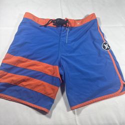 Blue And Orange Hurley Phantom Board Shorts Size 31