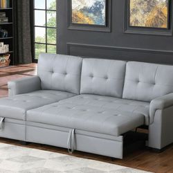Velvet Sectional Sleeper Sofa Sleeper Pull Out Bed Couch New Pay Later