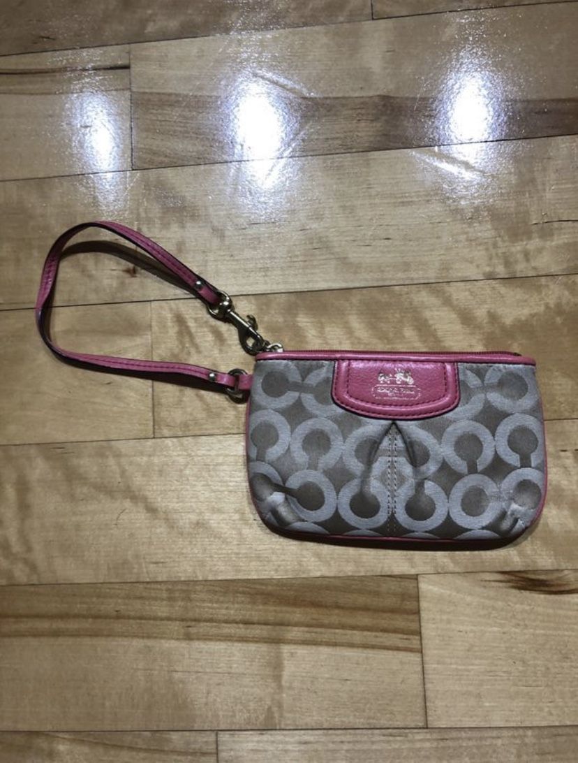 Authentic Coach Pink Wristlet