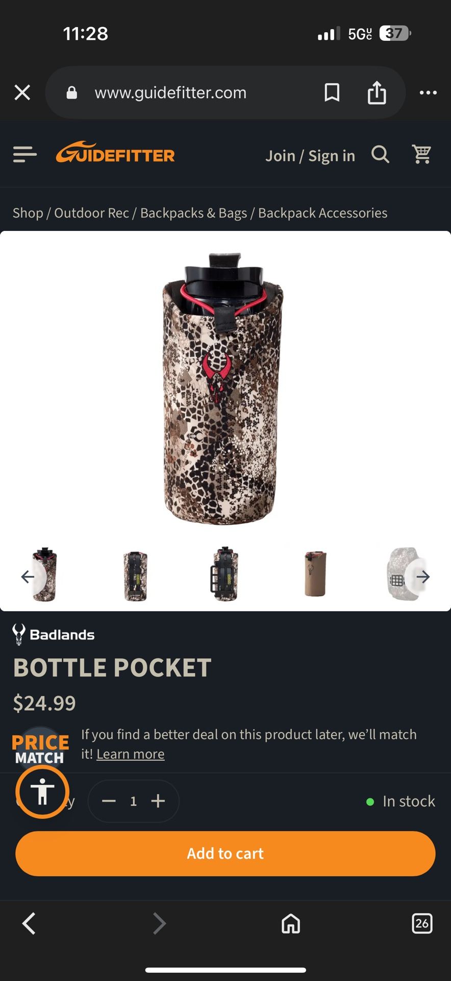 Badlands Bottle Pocket