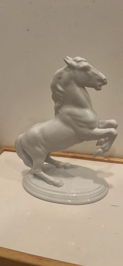 Vtg Keramos Wien rearing stallion 12.5” tall , 9” base