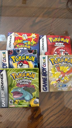 Pokemon gameboy boxes