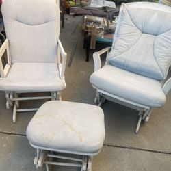 Rocking Chair Set Of 2 With Leg Rest
