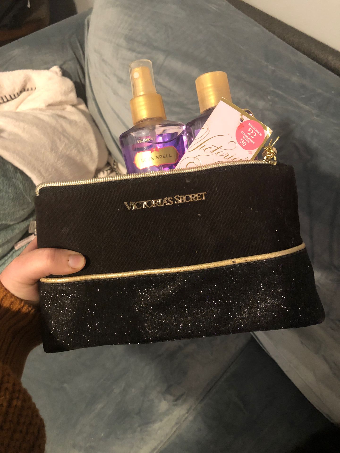 FREE Victoria’s Secret love spell fragrance body wash and bag