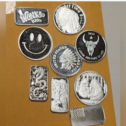 5g Random [1g] Bars. X 5 .999 Fine Silver Investment Silver Pieces