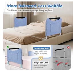 Double Bed Rail Safety Guard with Handle