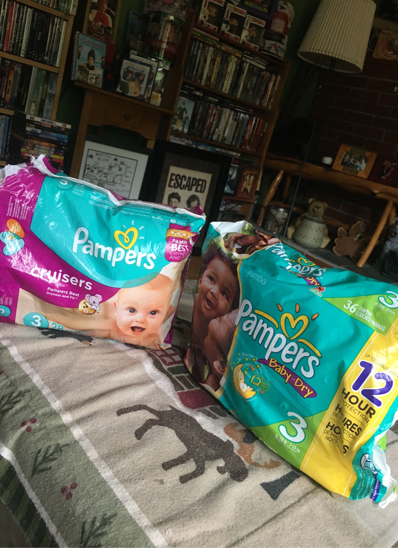 2 Opened Bags of Size 3 Pampers !!