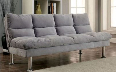 Brand New Grey Futon Sofa Sleeper