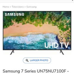 Samsung 75 Inch 4k UHD Smart Tv