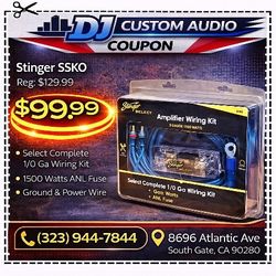 Stinger Select Complete 1/0 Guage Wiring Amplifier Kit Fuse Ground & Power Wire RCAs SSK0 🚨 Payment Options Available 🚨 No Credit Needed 🚨 