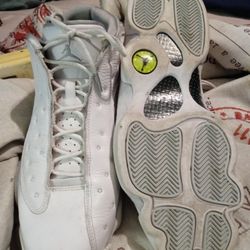 White Jordan 13s