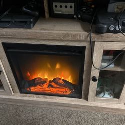 Electric Fire Heater Tv Stand