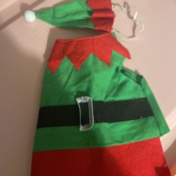 Pet Christmas Elf Costume 