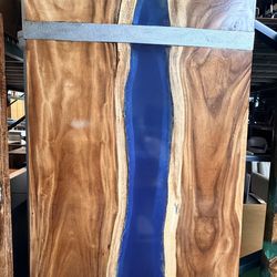 Live edge epoxy table top 86” x 39”