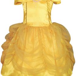 Dressy Daisy Princess Dress Up Costume Gold Yellow Ballgown  Halloween 3T Belle