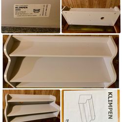 IKEA KLIMPEN Light Gray Wooden Shelf