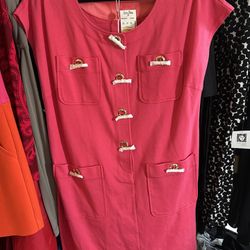 Ivanka Trump Pink Sheath Dress Cap Sleeves 