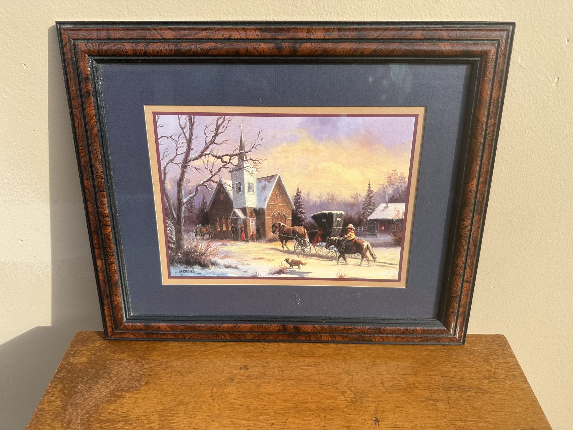 Western Barn Matted Print