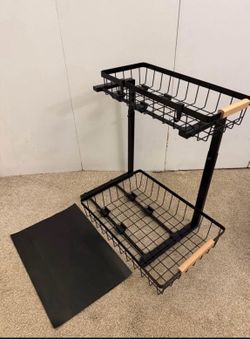 1 Under Sink Organizer, 2 Tier Under the Sink Storage, Slide out Pull out Cabinet Organizer Shelf, Metal Sliding Drawer for Kitchen Bathroom Pantry Cl