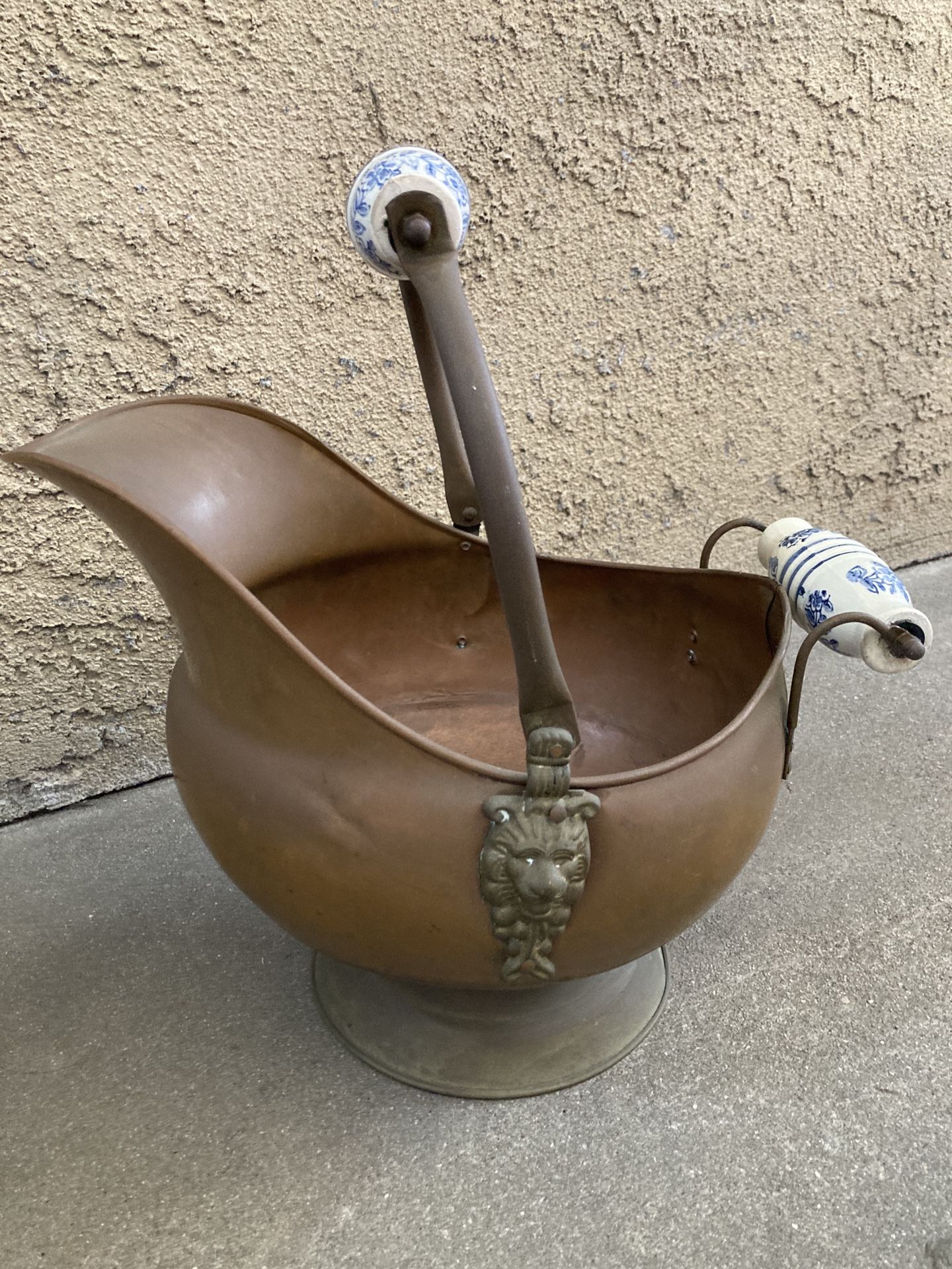 Antique Copper Coal Scuttle