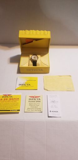 MEN'S ANALOGY INVICTA WATCH LEATHER BAND