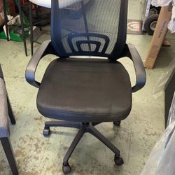 Chair Office Computer Desk Chair Gaming-Ergonomic Mid Back Cushion Lumbar Support with Wheels Comfortable Blue Mesh Racing Seat Adjustable Swivel Roll