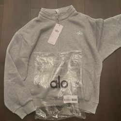 Grey Alo Quarter Zip Size Small