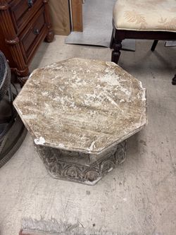 Octagonal Stone Garden Table