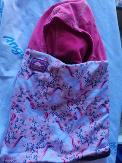Turtlefur Pink With Unicorn Accent Balacava