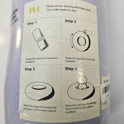 Western Home Calming Donut Dog & Cat Bed, AntiAnxiety Faux Fur Round 30in Purple