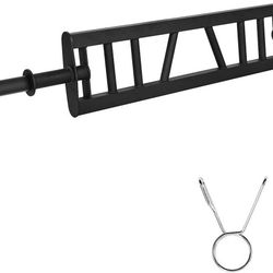 Multi Grip Barbell – Swiss Bar, American Bar with 3 Positions for Angled Neutral Grip Pressing Lifting Curls, 7 Feet Long
