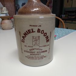 Pioneer Jug Daniel Boone Kentucky Straight Bourbon Whiskey  Stoneware