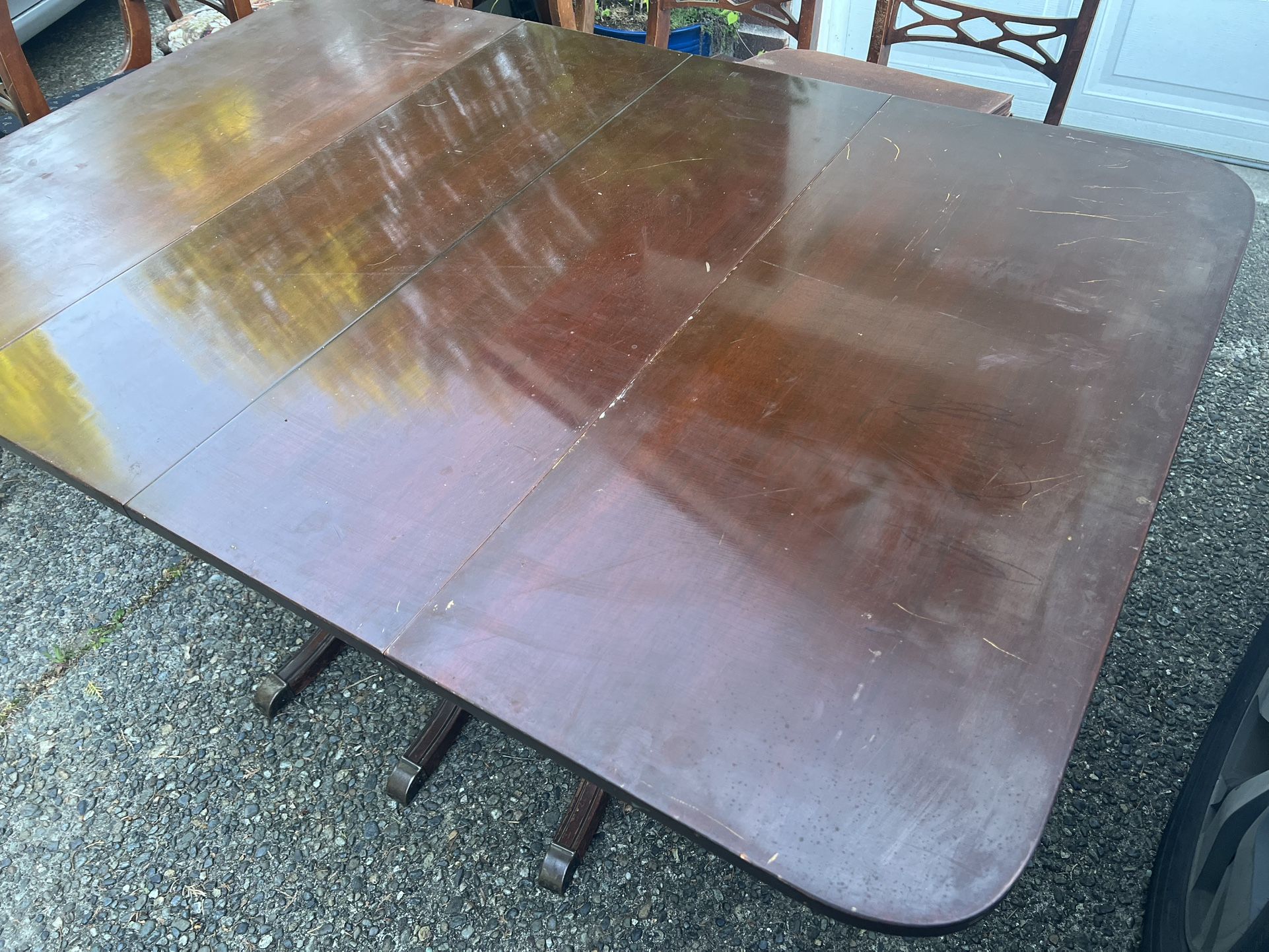 Free - Antique Table With Chairs Seats 8