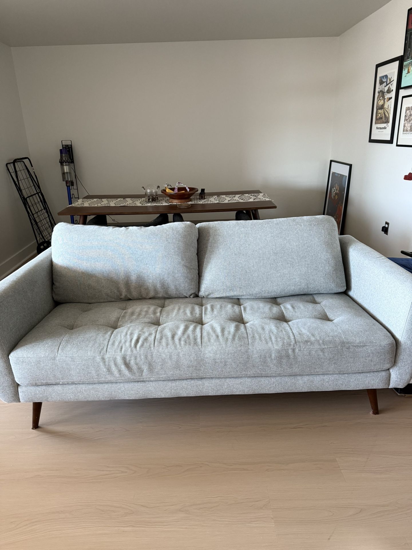 Living Spaces Ginger Grey couch