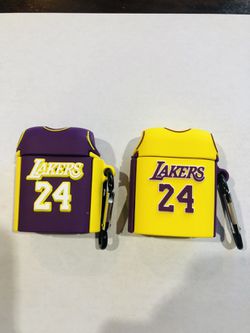 Kobe Bryant Air pod case cover with clip laker