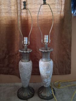 Vintage Heritage Solid Marble Table Lamps