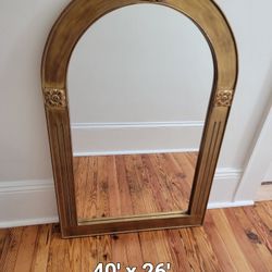 Arched Gold Gilded Mirror 