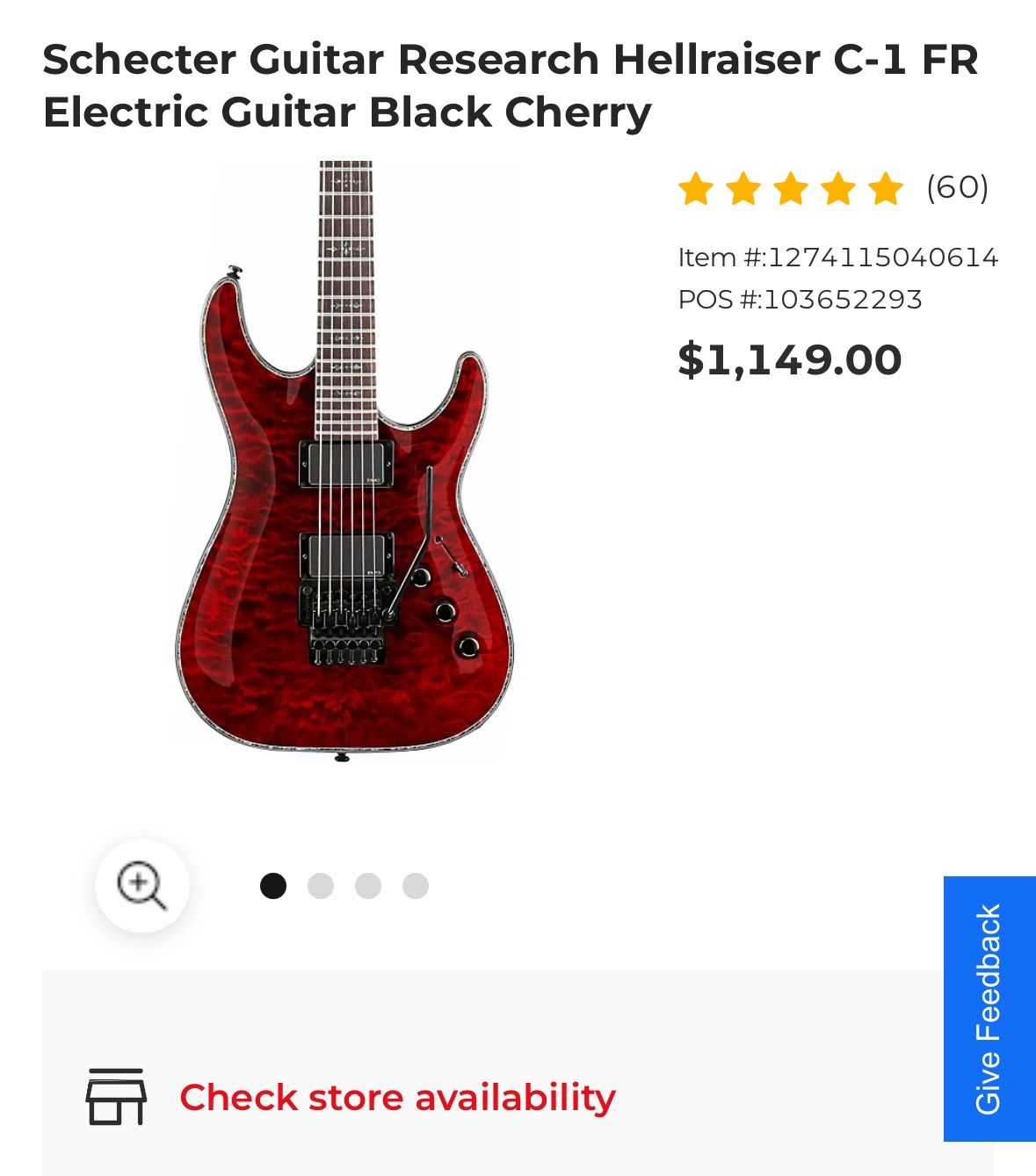 Schecter Guitar Hellraiser Guitar Black Cherry