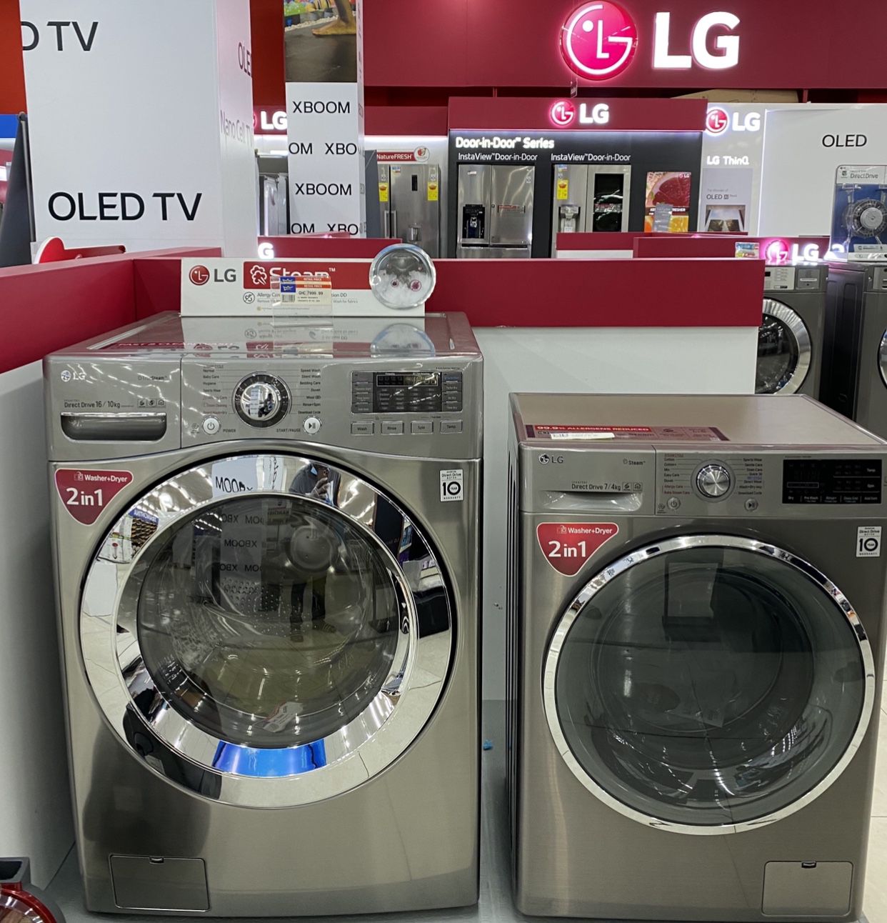 Brand new washer and dryer; both electric and gas set available for sale.