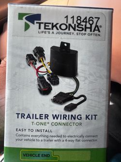 Tekonsha T-One® T-Connector Harness, 4-Way Flat, Compatible with Select Subaru Crosstrek, Forester, Outback, XV Crosstrek Black