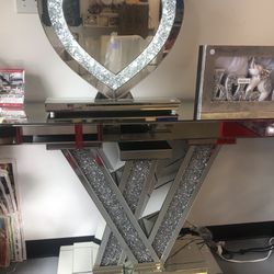 New LV Mirrored Console Table K Furniture And More 5513 8th Street W Suite 10 Lehigh 