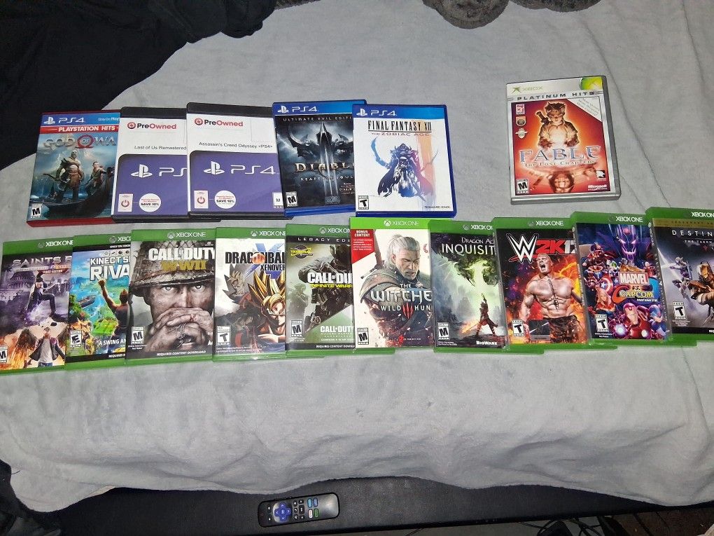 16 Videos Games Ps4 Xbox One 30$ For All