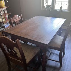 Free!!! Antique Dining Table and Chairs
