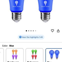 2 Pack BlueX LED A21 Blue Light Bulbs - 15W (120Watt Equivalent