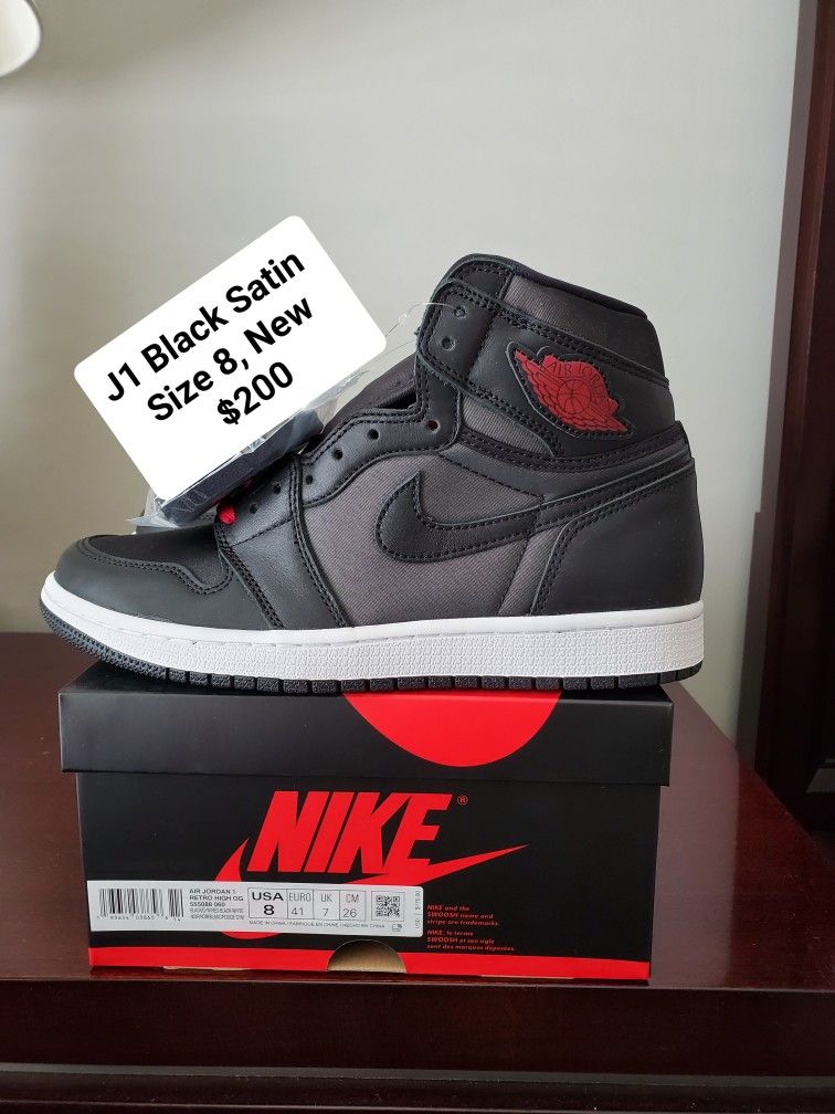 Air Jordan 1 Black Satin 