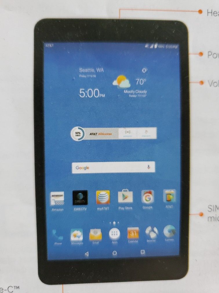 AT&T Trek 2HD Tablet Package