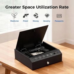Biometric Gun Safe for Handgun 3-Ways unlock Fingerprint Digital PIN K